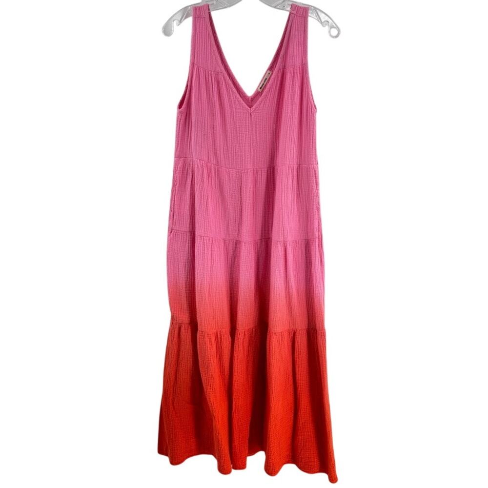 Marine Layer Tiered Dress Multicolor Sz S Sleeveless Midi